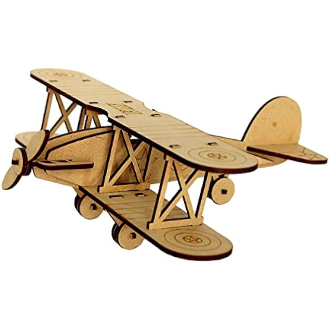 3D DIY MDF PUZZLE, GLIDER AEROPLANE RETRO PLANE MODEL - Image 1